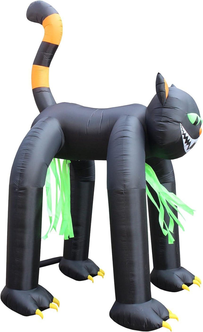 Jumbo 13 Foot Tall Halloween Inflatable Black Cat Archway Outdoor ...